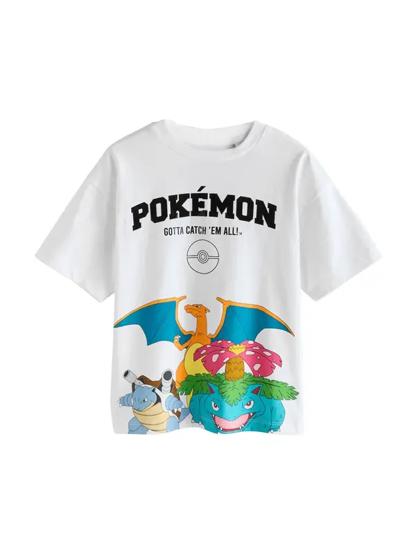 Next Next Majica 'Pokémon'  cijan plava / narančasta / crna / bijela