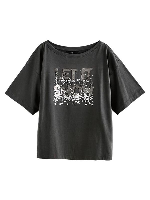 Next Next Majica  siva / bijela