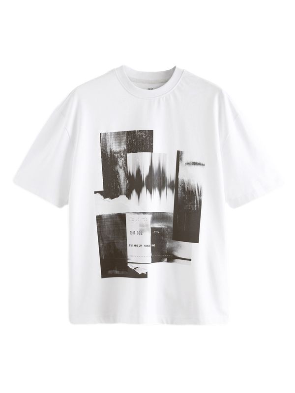 Next Next Majica  siva / crna / bijela