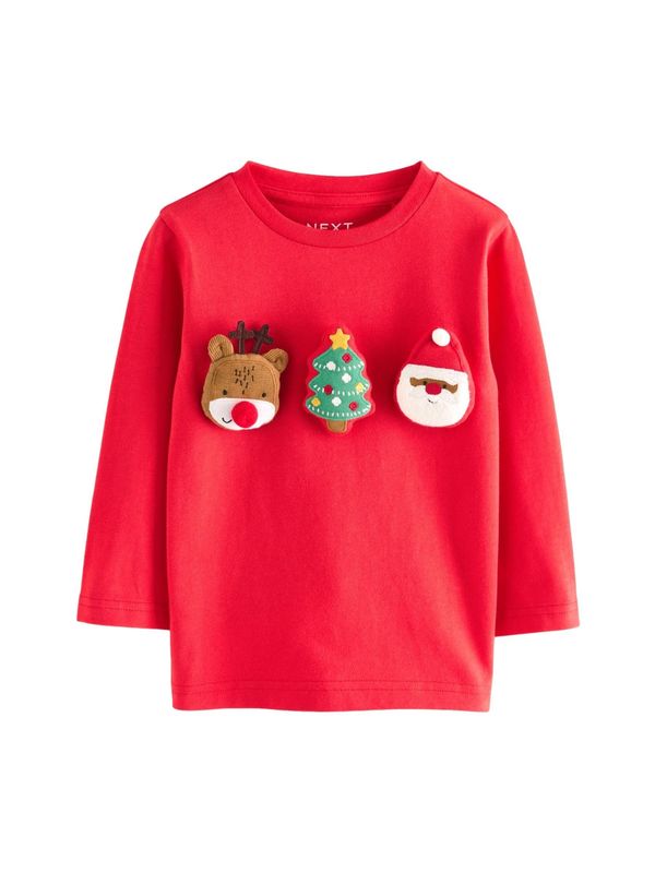 Next Next Majica  smeđa / zelena / crvena / bijela