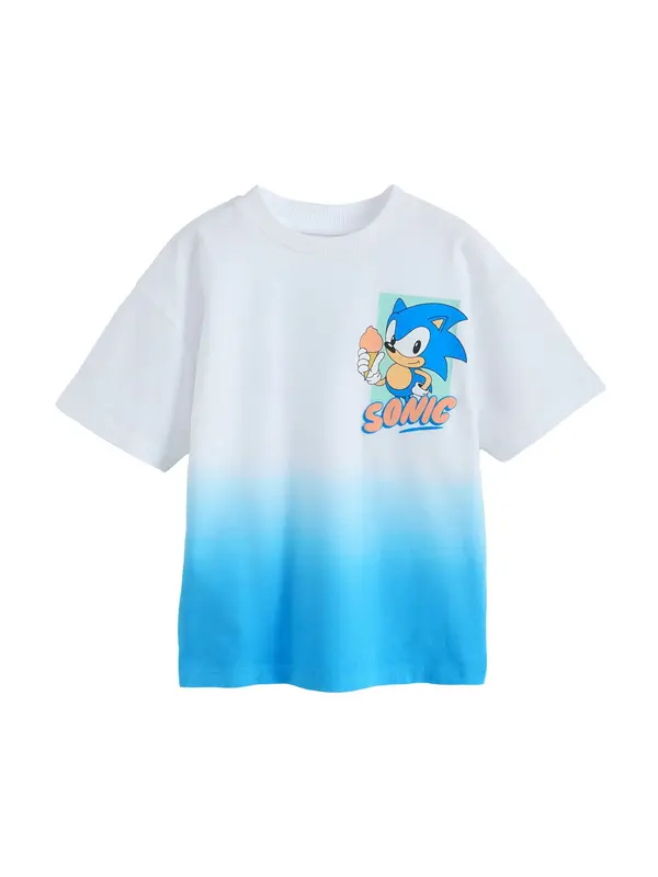 Next Next Majica 'Sonic'  bež / plava / svijetloplava / bijela