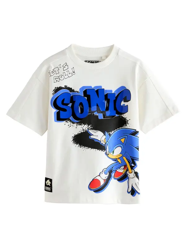 Next Next Majica 'Sonic'  ecru/prljavo bijela / plava