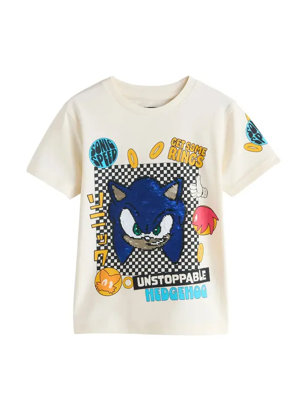 Next Next Majica 'Sonic'  ecru/prljavo bijela / plava / tamo žuta / crna