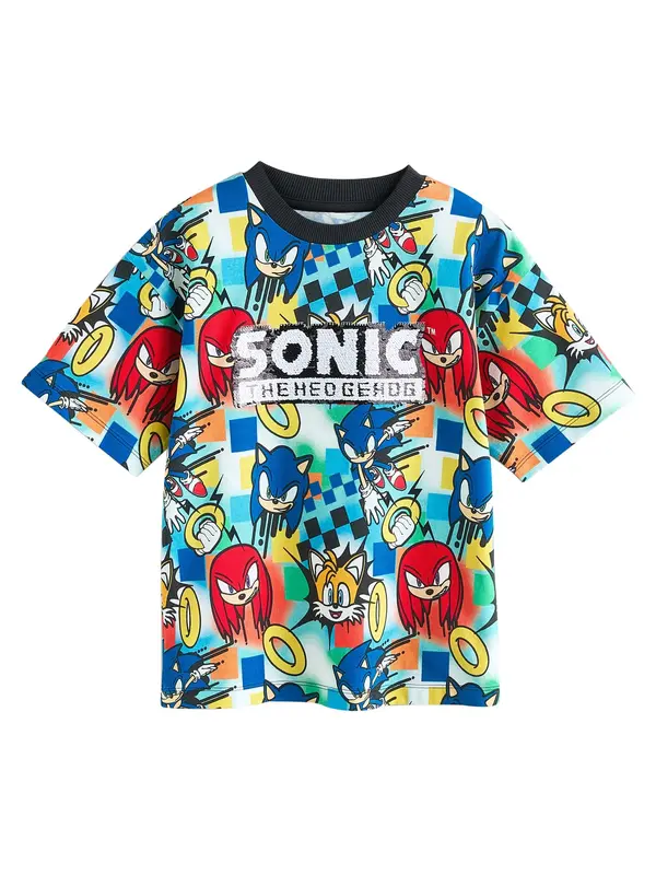 Next Next Majica 'Sonic'  plava / crvena / crna / bijela