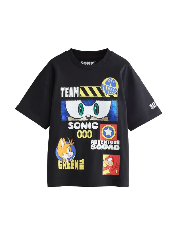Next Next Majica 'Sonic'  plava / žuta / crna / bijela