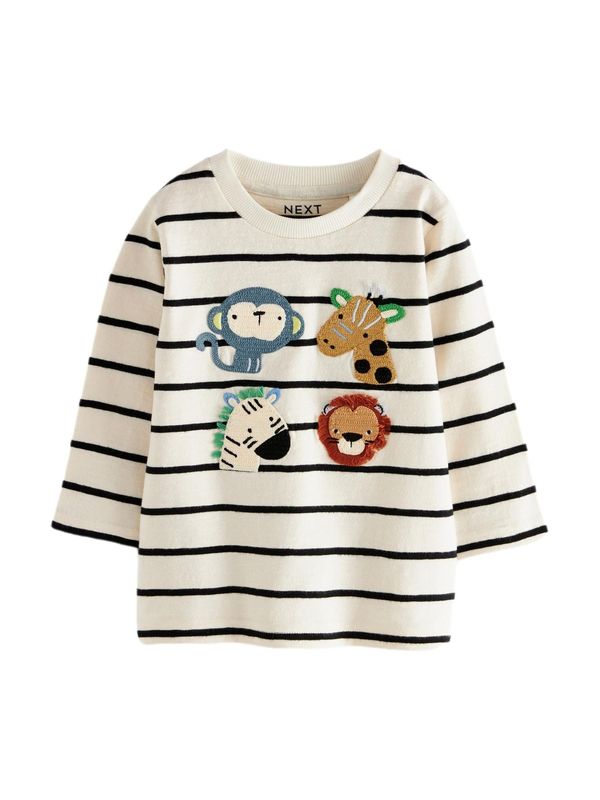 Next Next Majica  svijetlobež / golublje plava / svijetlosmeđa / crna