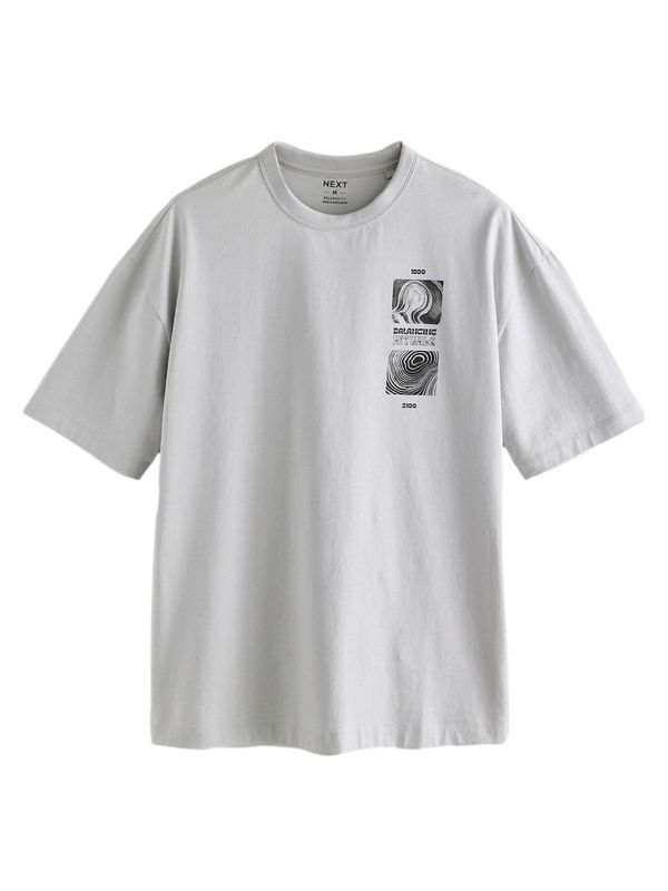 Next Next Majica  svijetlosiva / crna