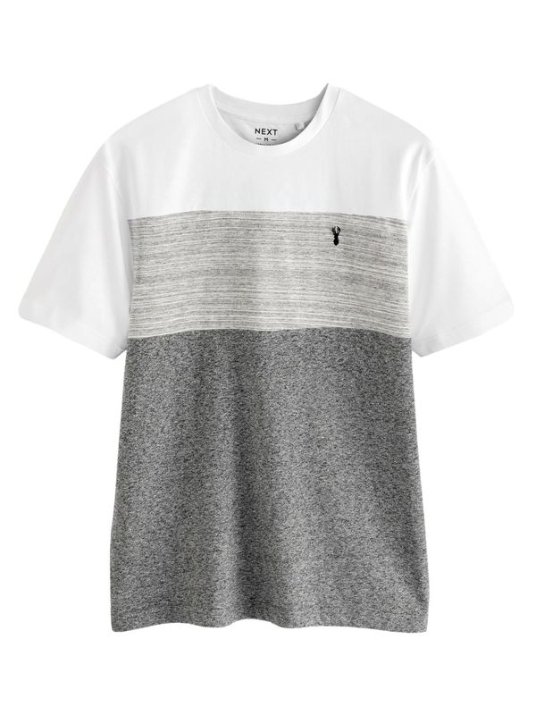 Next Next Majica  svijetlosiva / siva melange / bijela