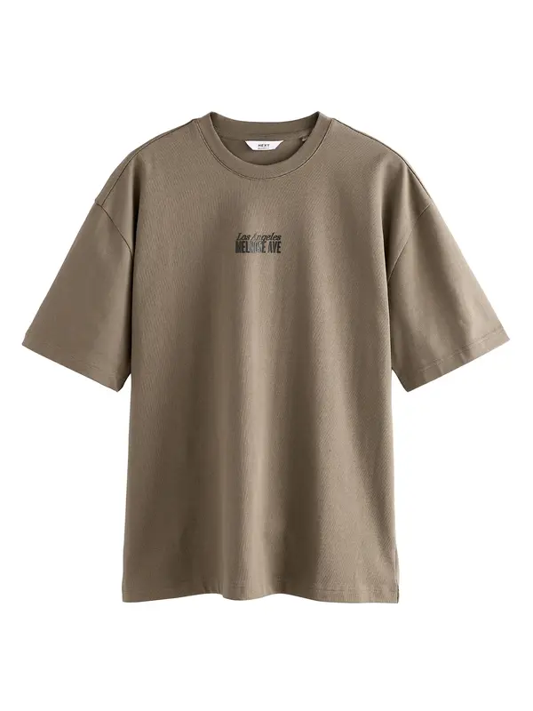 Next Next Majica  taupe siva