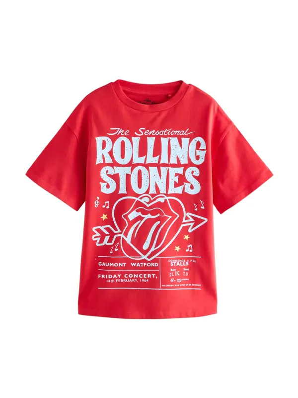 Next Next Majica 'The Rolling Stones'  žuta / crvena / bijela