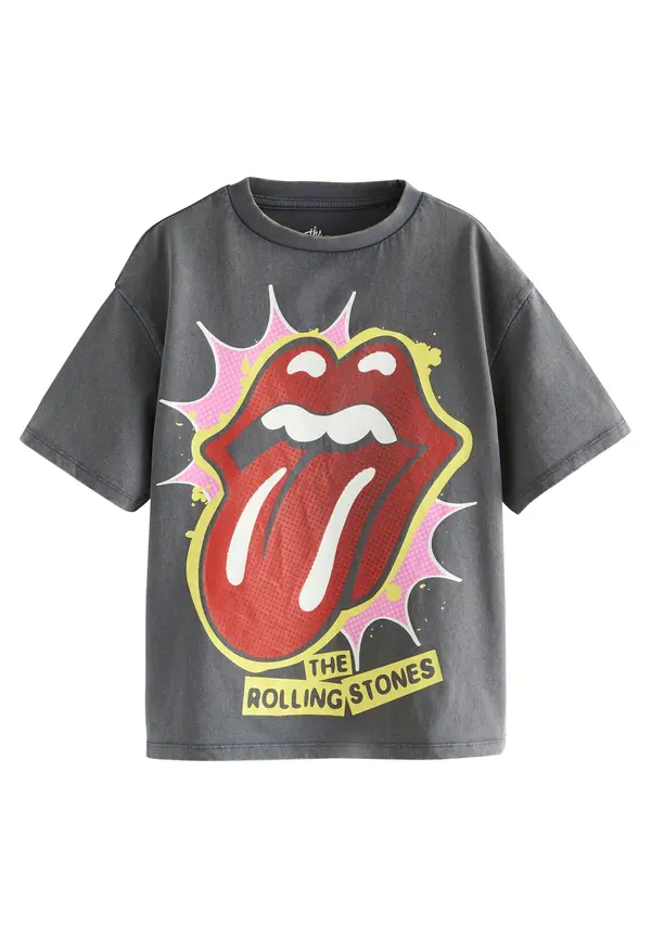 Next Next Majica 'The Rolling Stones'  žuta / siva / svijetloroza / crvena
