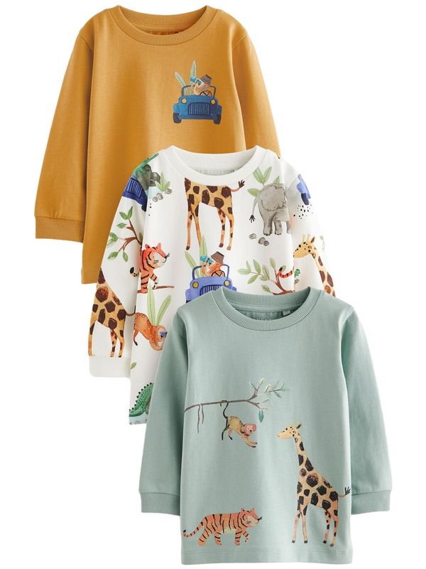 Next Next Majica  zelena / menta / narančasta / bijela