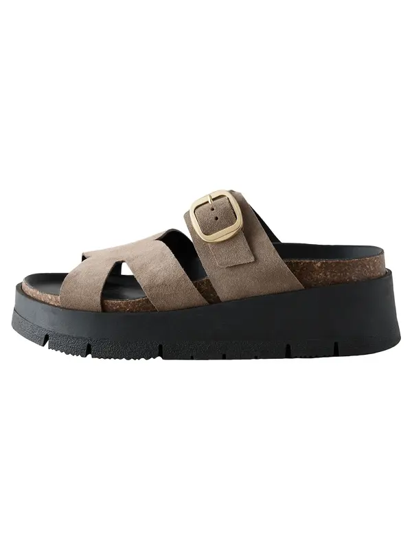Next Next Natikače s potpeticom 'Forever Comfort'  tamno smeđa / crna