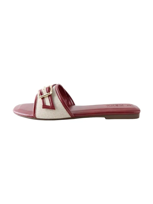 Next Next Natikače s potpeticom 'Forever Comfort®'  ecru/prljavo bijela / tamno bež / bordo