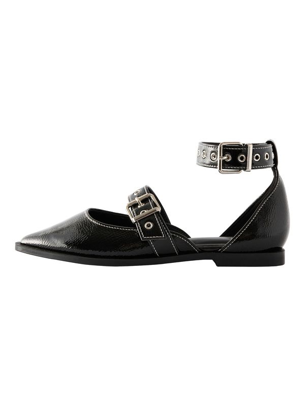 Next Next Otvorene balerinke  crna / srebro