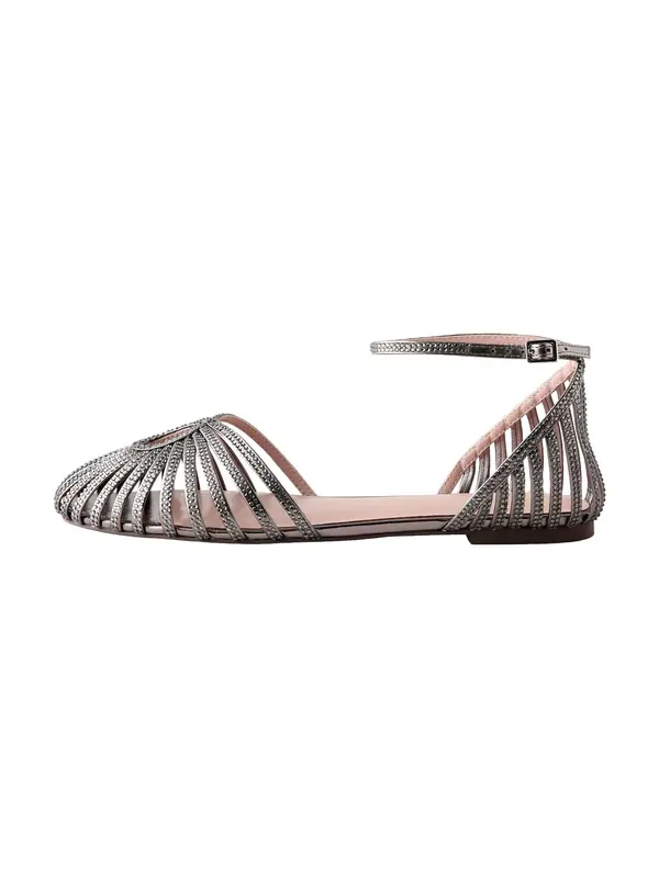 Next Next Otvorene balerinke 'Forever Comfort®'  srebro
