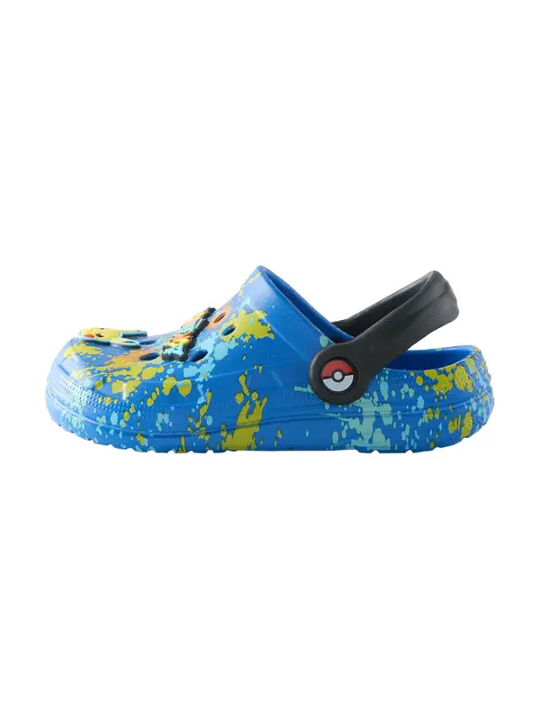 Next Next Otvorene cipele 'Pokemon'  plava / sivkasto zelena / svijetlonarančasta / crna