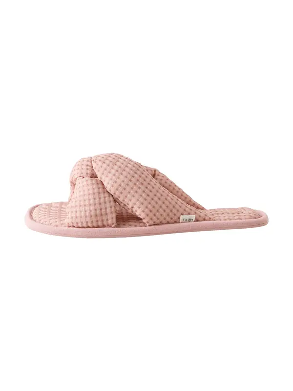 Next Next Papuče  kestenjasto smeđa / puder roza
