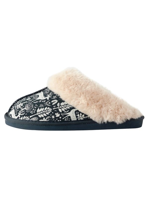 Next Next Papuče  svijetlobež / mornarsko plava / bijela