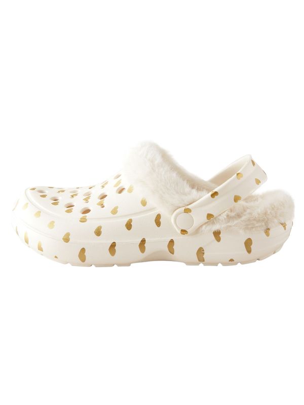 Next Next Papuče  zlatna / bijela