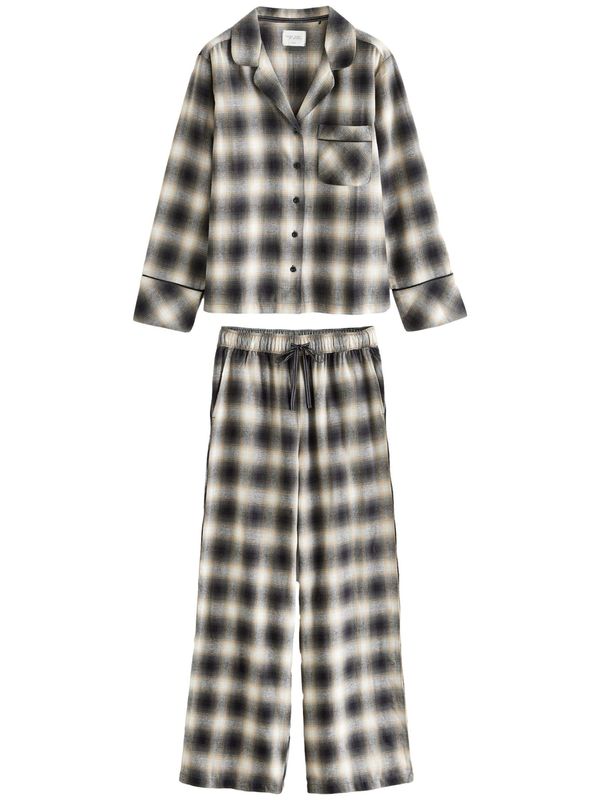 Next Next Pidžama  bež / siva / crna / bijela