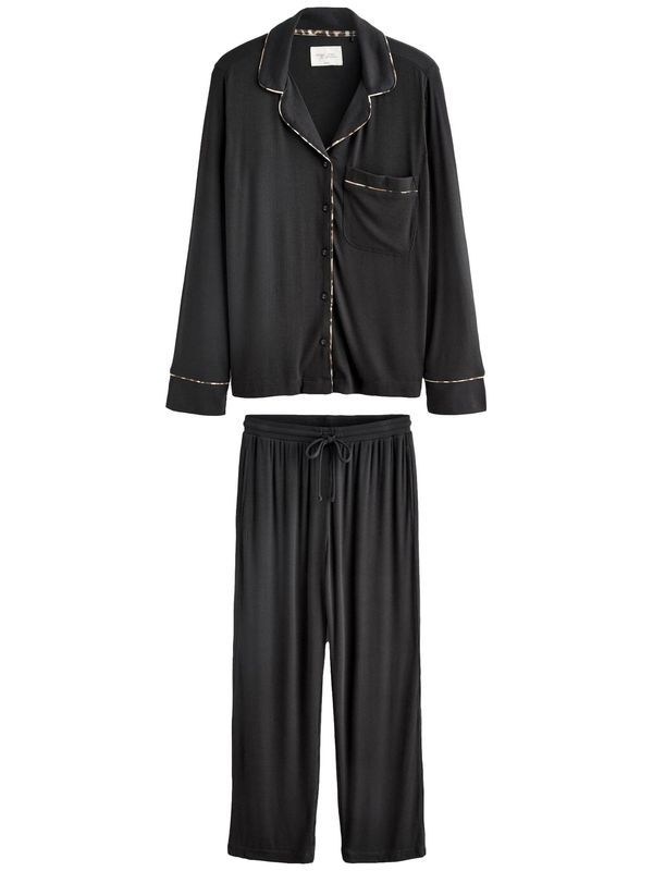 Next Next Pidžama  bež / smeđa / crna