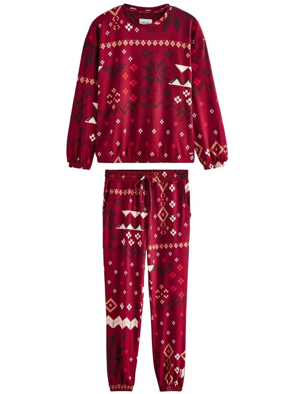 Next Next Pidžama  burgund / bijela