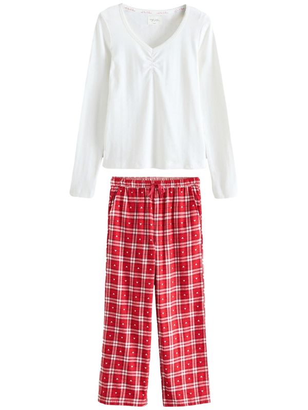 Next Next Pidžama  crvena / bijela
