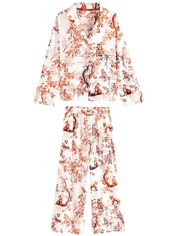 Next Next Pidžama  ecru/prljavo bijela / smeđa