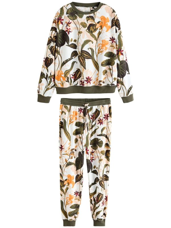 Next Next Pidžama  ecru/prljavo bijela / tamno zelena / narančasta / magenta