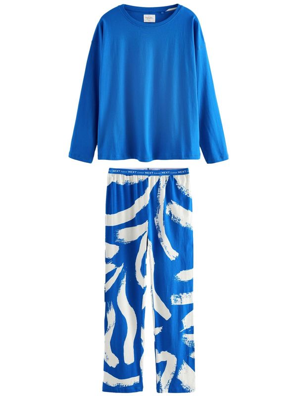 Next Next Pidžama  kraljevsko plava / bijela