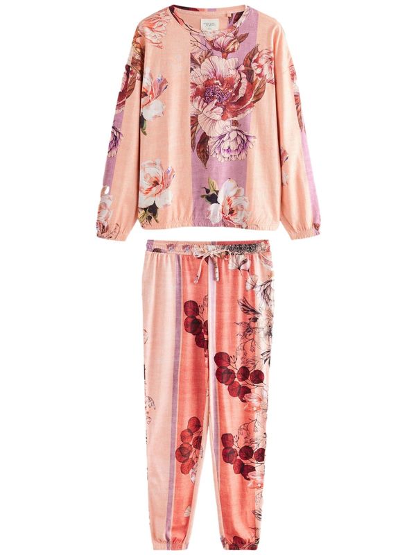 Next Next Pidžama  malina / ružičasto crvena / karmin crvena / crna