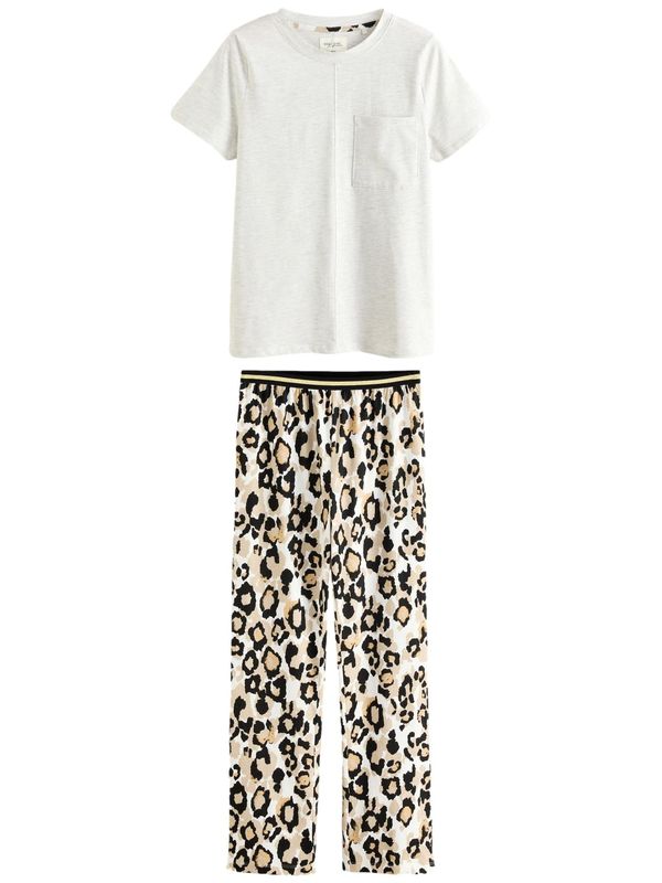 Next Next Pidžama  moka smeđa / siva melange / crna / prljavo bijela