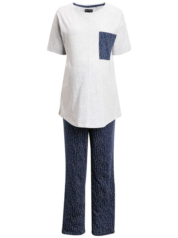 Next Next Pidžama  mornarsko plava / bijela