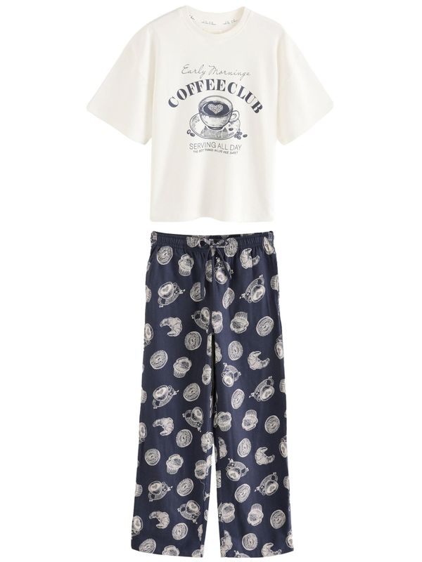 Next Next Pidžama  mornarsko plava / bijela