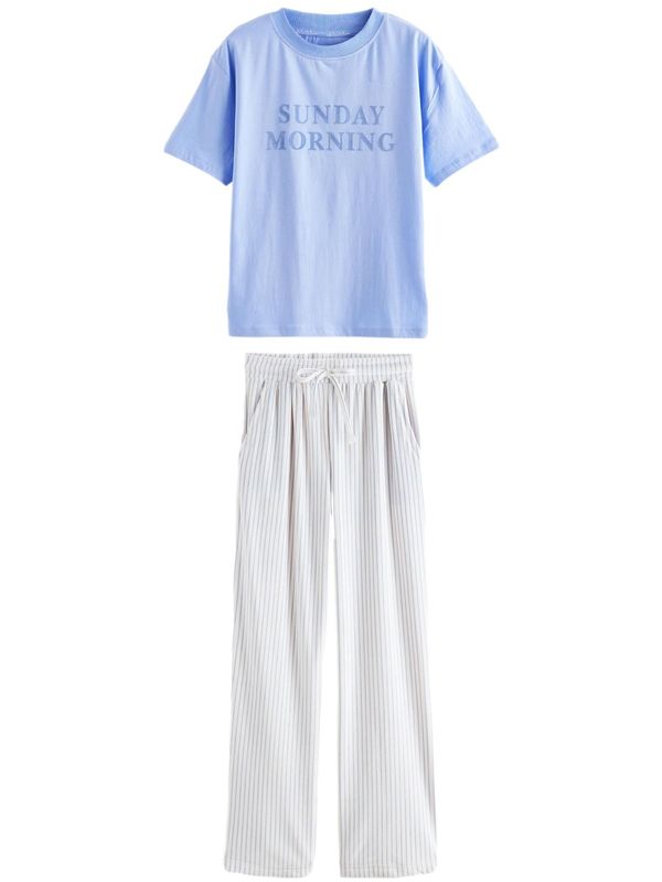 Next Next Pidžama  plava / bijela