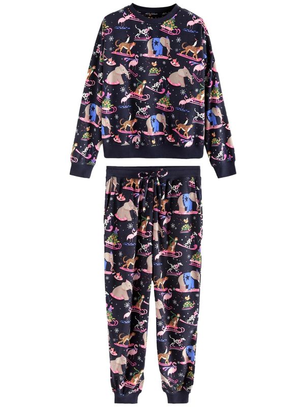 Next Next Pidžama  plava / noćno plava / bež siva / narančasta / roza