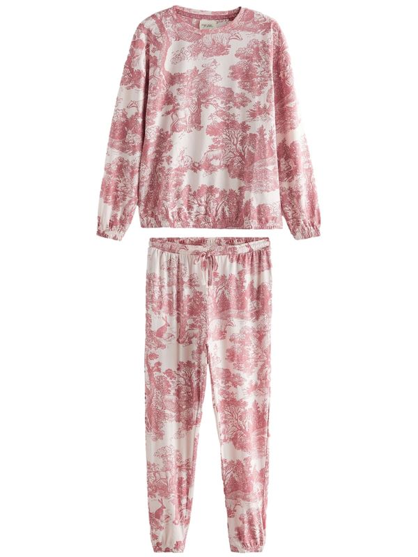 Next Next Pidžama  roza / bijela