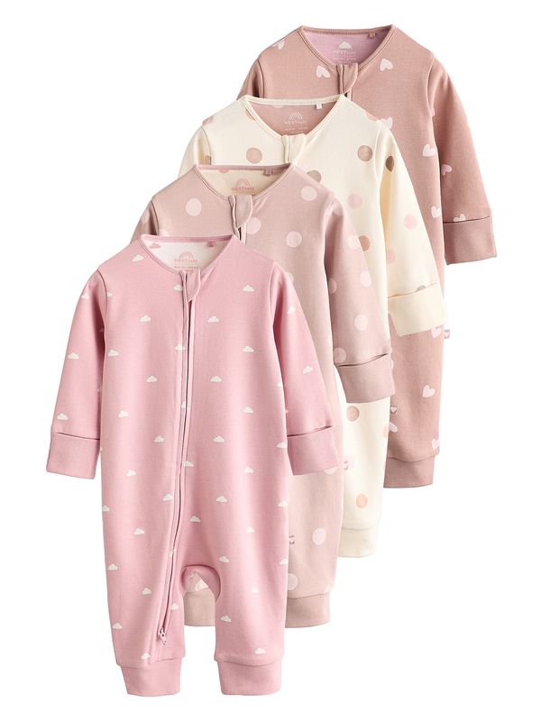 Next Next Pidžama set  bež / boja pijeska / svijetloroza