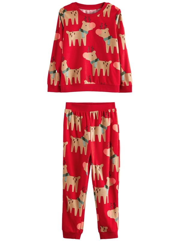 Next Next Pidžama set  bež / crvena