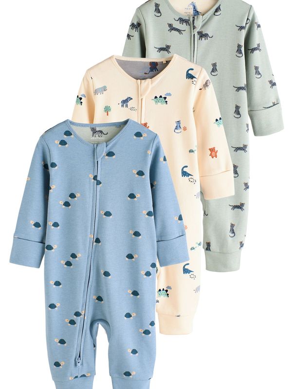 Next Next Pidžama set  bež / plava / zelena