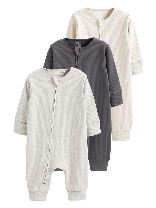 Next Next Pidžama set  bež / siva / tamo siva