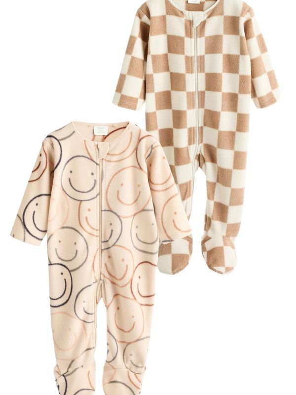 Next Next Pidžama set  bež / višnja / antracit siva