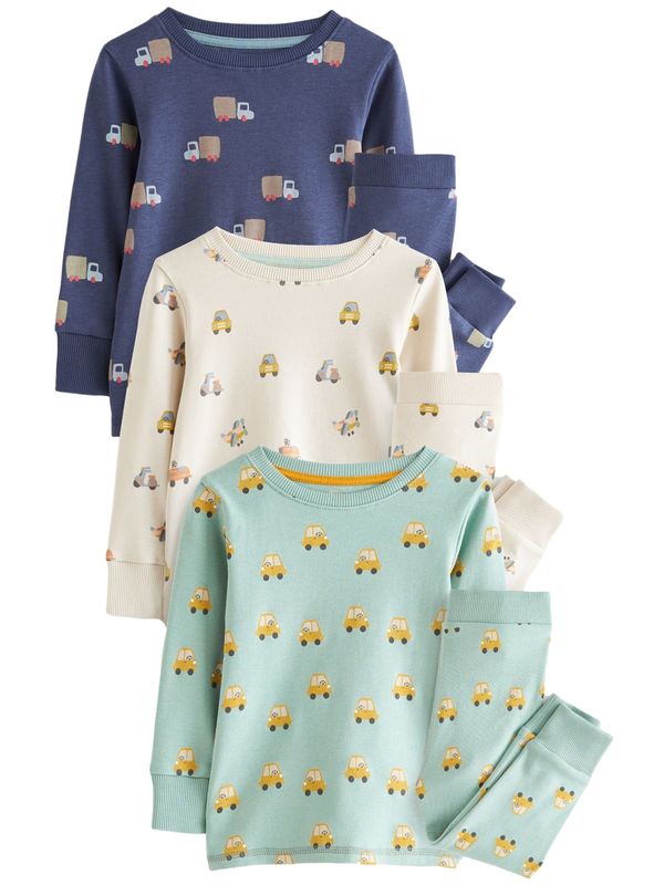 Next Next Pidžama set  boja pijeska / mornarsko plava / tamo žuta / menta