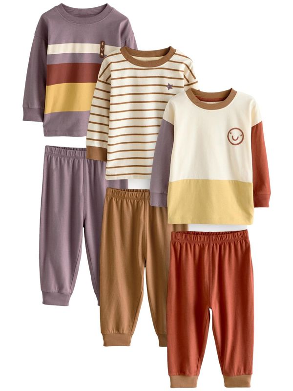 Next Next Pidžama set  boja pijeska / smeđa / ljubičasta / crvena