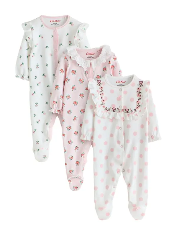 Next Next Pidžama set 'Cath Kidston'  zelena / roza / crvena / bijela