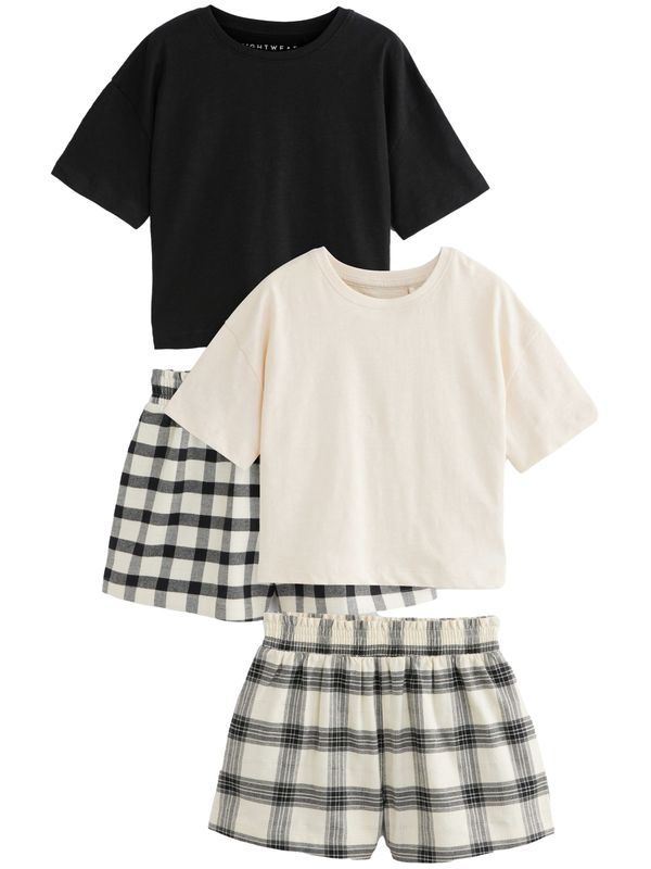 Next Next Pidžama set  crna / bijela