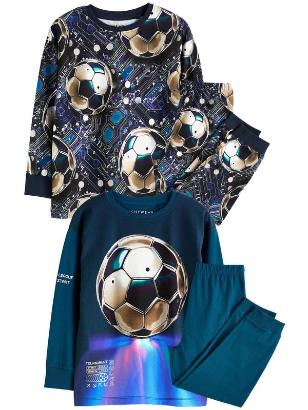 Next Next Pidžama set  mornarsko plava / siva / petrol