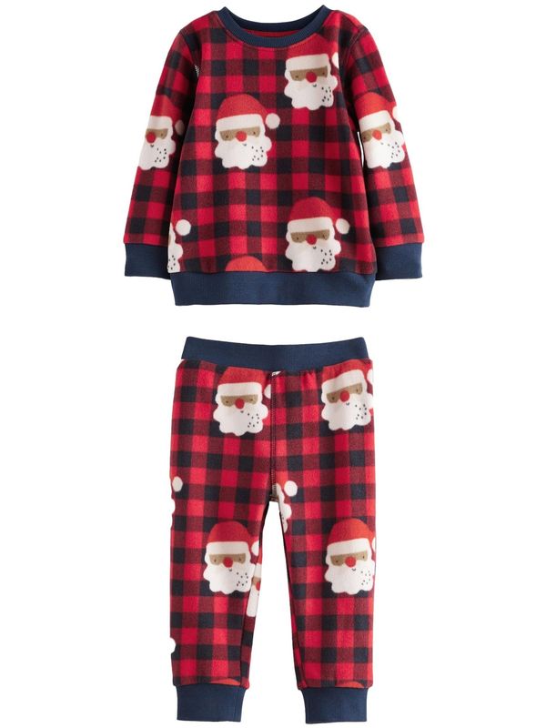 Next Next Pidžama set  mornarsko plava / smeđa / crvena / bijela