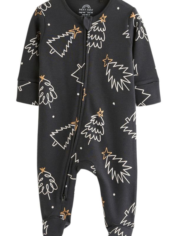 Next Next Pidžama set  narančasta / crna / bijela